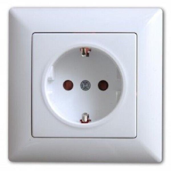 Gunsan Visage Steckdose mit erhöhter Berührungsschutz Unterputz Weiss